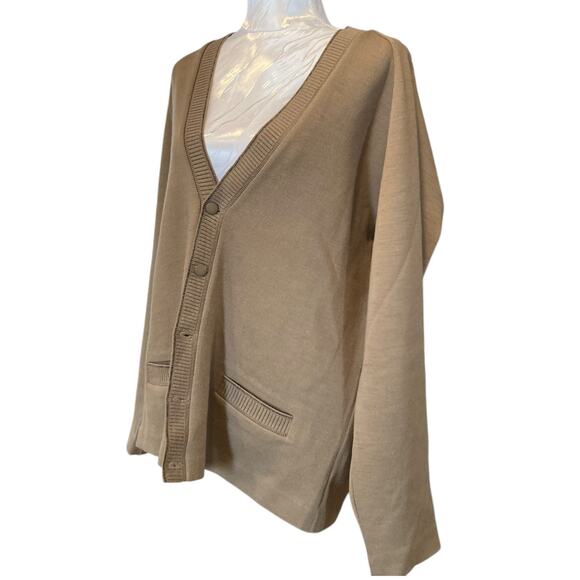 Edward Lenton Brown Wool Oversize Earth Tones Academia Golf Cardigan Size Large - Picture 16 of 16